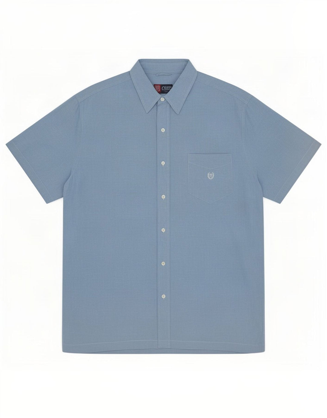 Camicia a maniche corte da uomo Chaps XL in lino blu