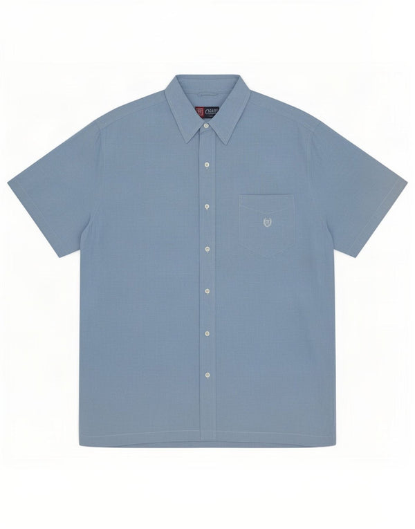 Camicia a maniche corte da uomo Chaps XL in lino blu