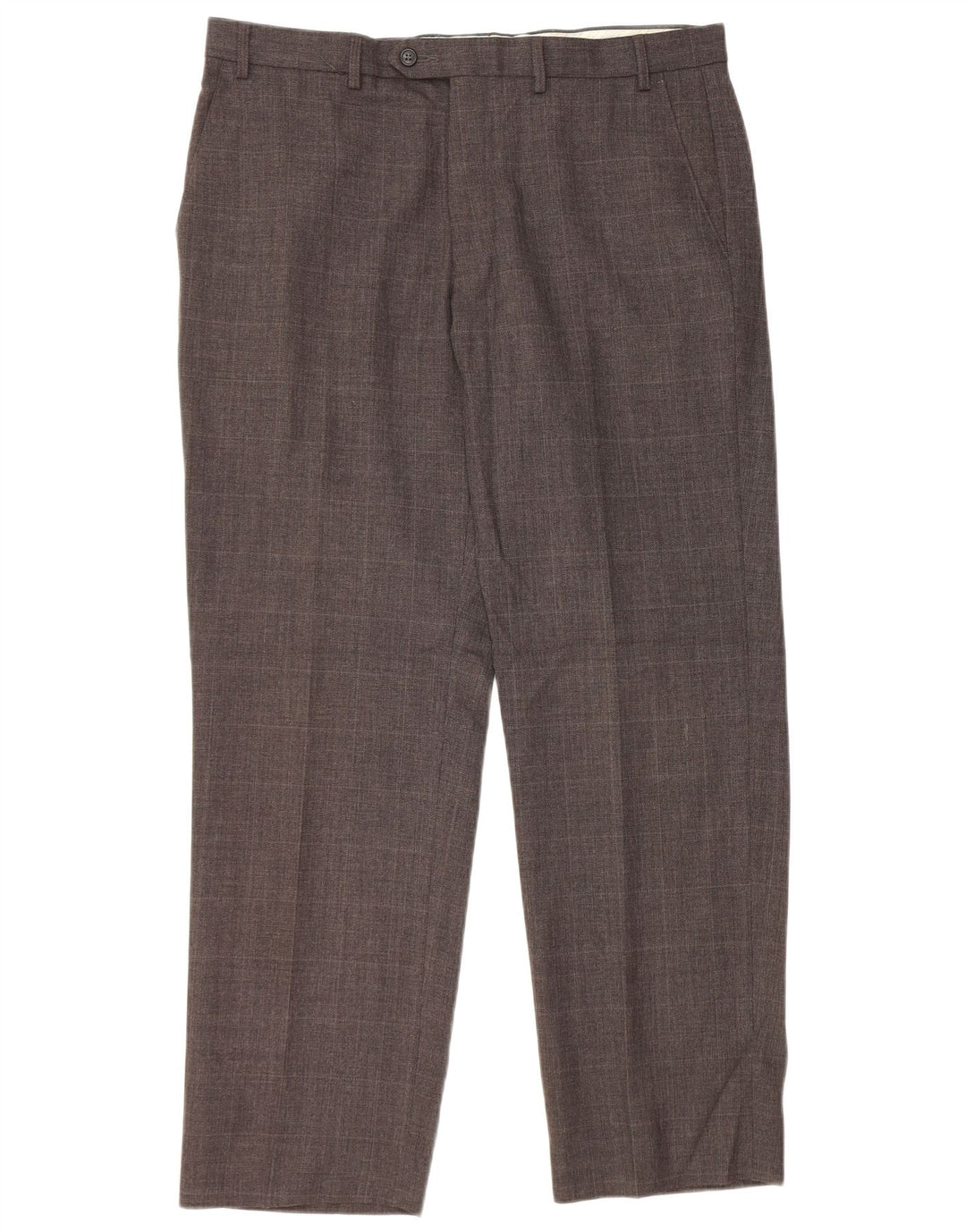 Pantaloni da abito su misura da uomo Marks & Spencer W36 L31 poliestere grigio