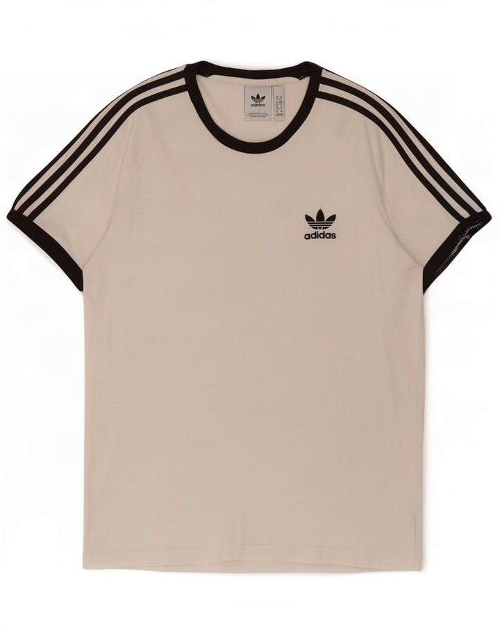 T-shirt da uomo Adidas Top in cotone bianco medio
