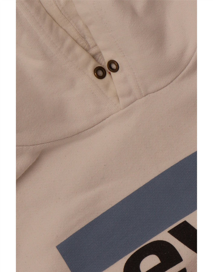 Maglione con cappuccio grafico da uomo Levi's grande in cotone bianco