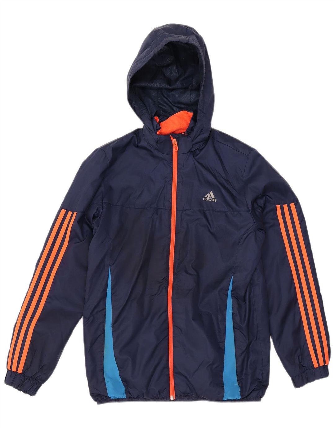 Giacca a vento con cappuccio ADIDAS per ragazze 13-14 anni Blu navy Colourblock