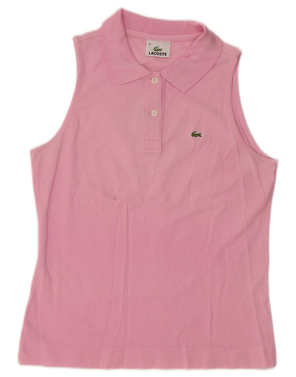 Polo senza maniche da donna Lacoste taglia 40 cotone rosa medio