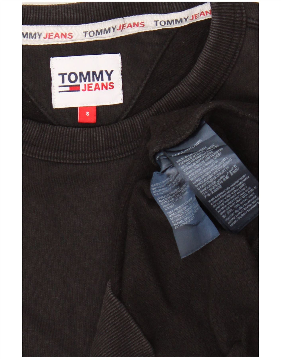 Felpa grafica da uomo Tommy Hilfiger Maglione piccolo cotone nero
