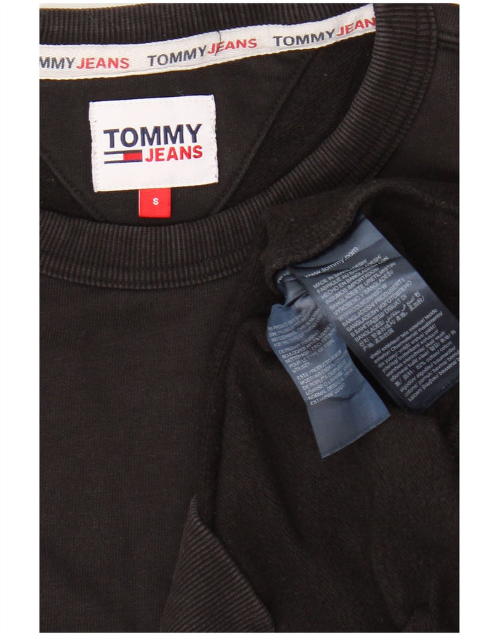 Felpa grafica da uomo Tommy Hilfiger Maglione piccolo cotone nero