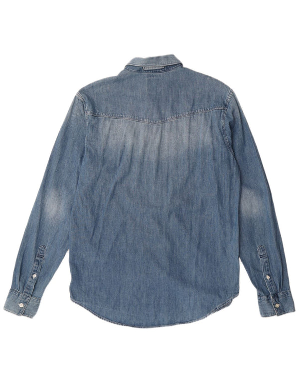 Camicia di jeans Levi's vestibilità standard da uomo in cotone blu medio