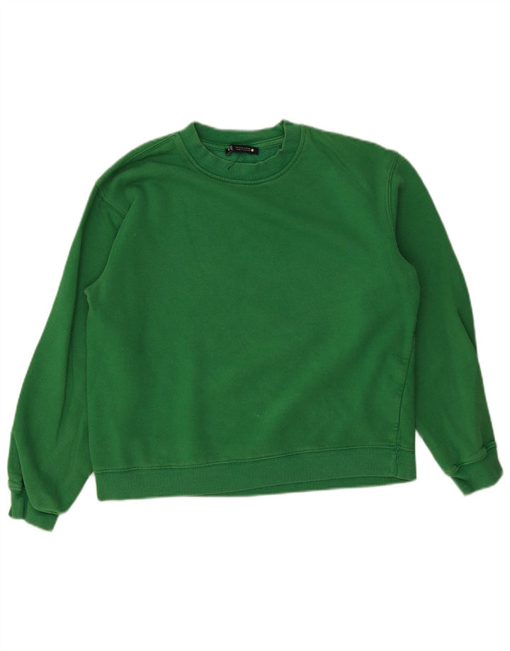 Felpa Zara Donna Maglione UK 10 Small Verde