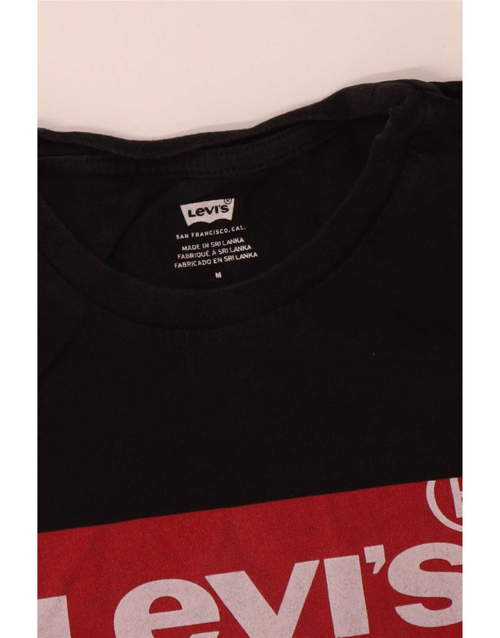 T-shirt grafica da uomo Levi's Top in cotone nero medio