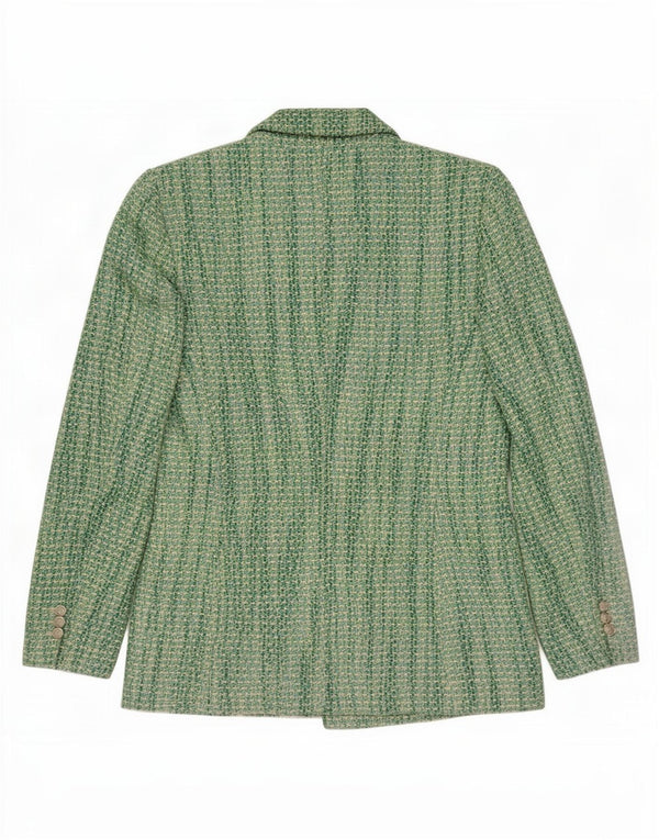Giacca blazer doppiopetto da donna Zara UK 12 cotone verde medio
