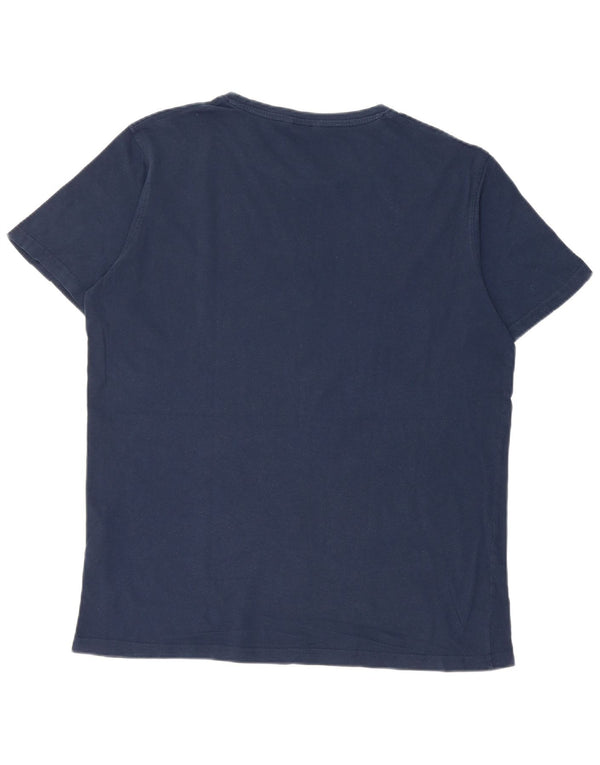 T-shirt grafica da uomo Carrera Top XL in cotone blu navy