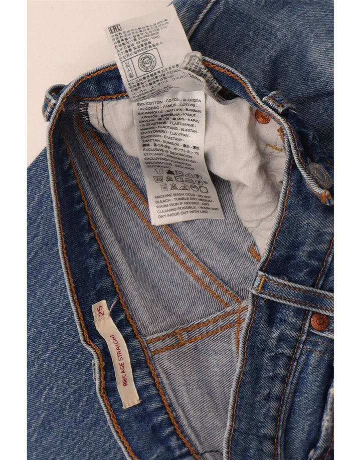 Jeans dritti Ribcage da donna Levi's W25 L27 cotone blu