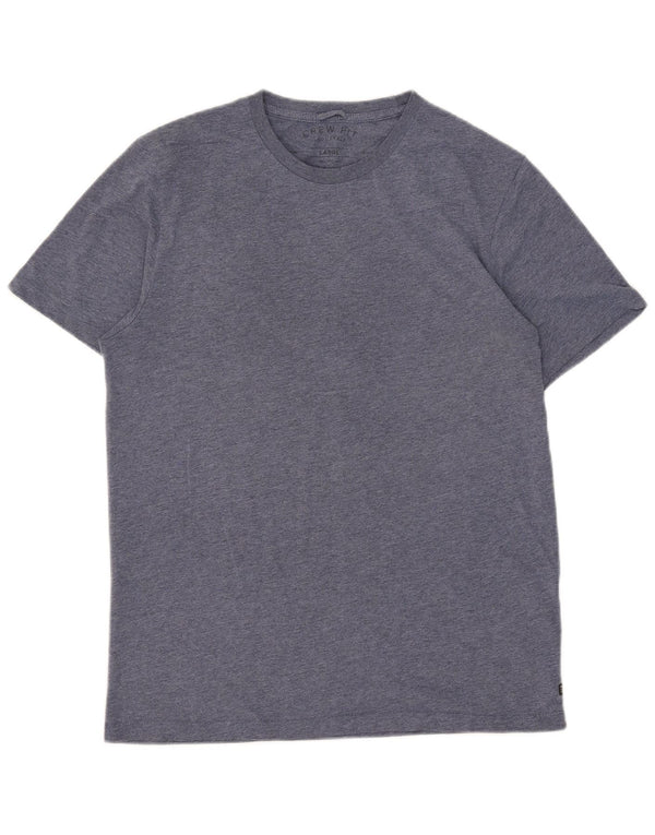T-shirt vintage da uomo grande in cotone blu