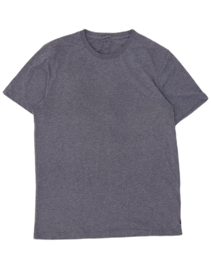 T-shirt vintage da uomo grande in cotone blu
