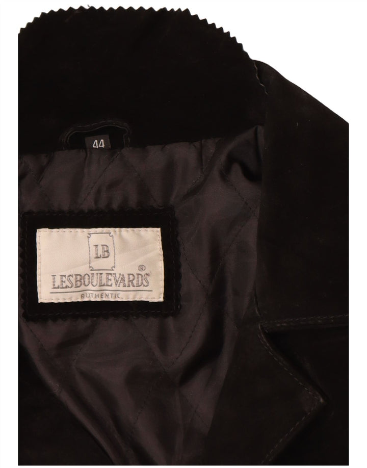 Giacca in pelle scamosciata da donna Les Boulevards EU 44 XL Pelle nera