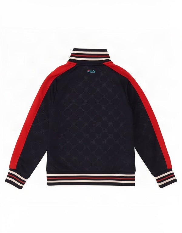 Giacca da ginnastica grafica da ragazzo Fila 9-10 anni blu navy sportiva