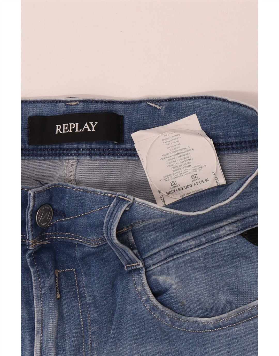 Jeans slim da donna Replay W29 L32 cotone blu