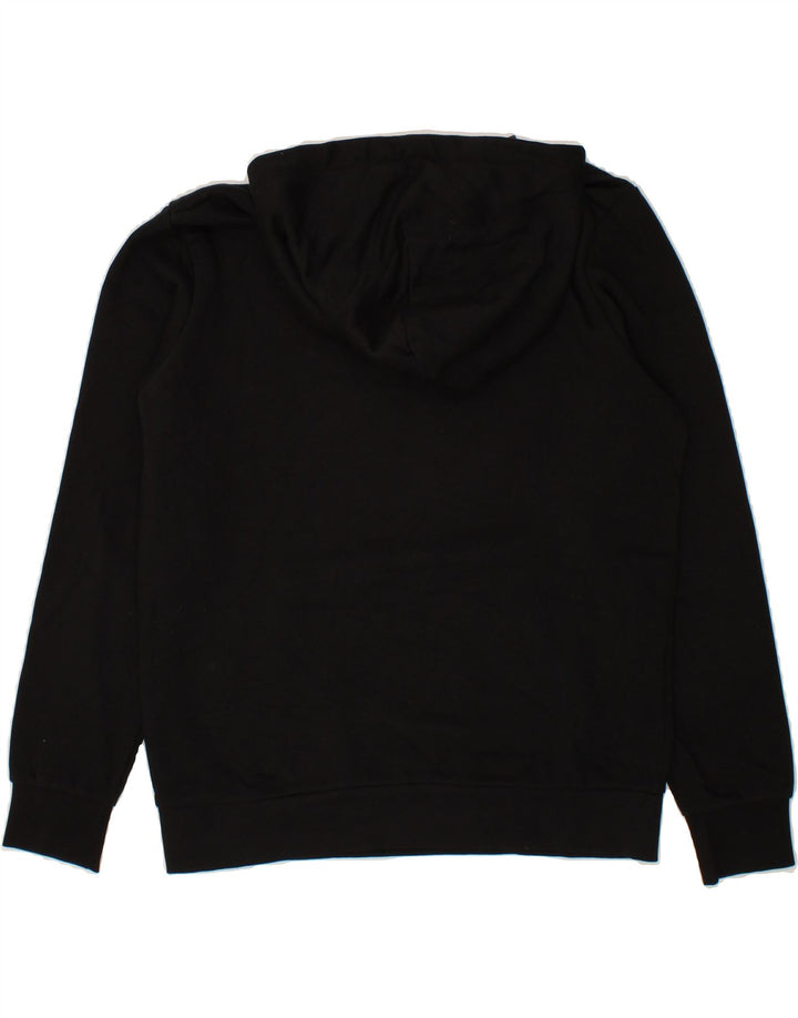 JACK & JONES Mens Graphic Hoodie Jumper Medium Black Cotton Vintage Jack & Jones and Second-Hand Jack & Jones from Messina Hembry 