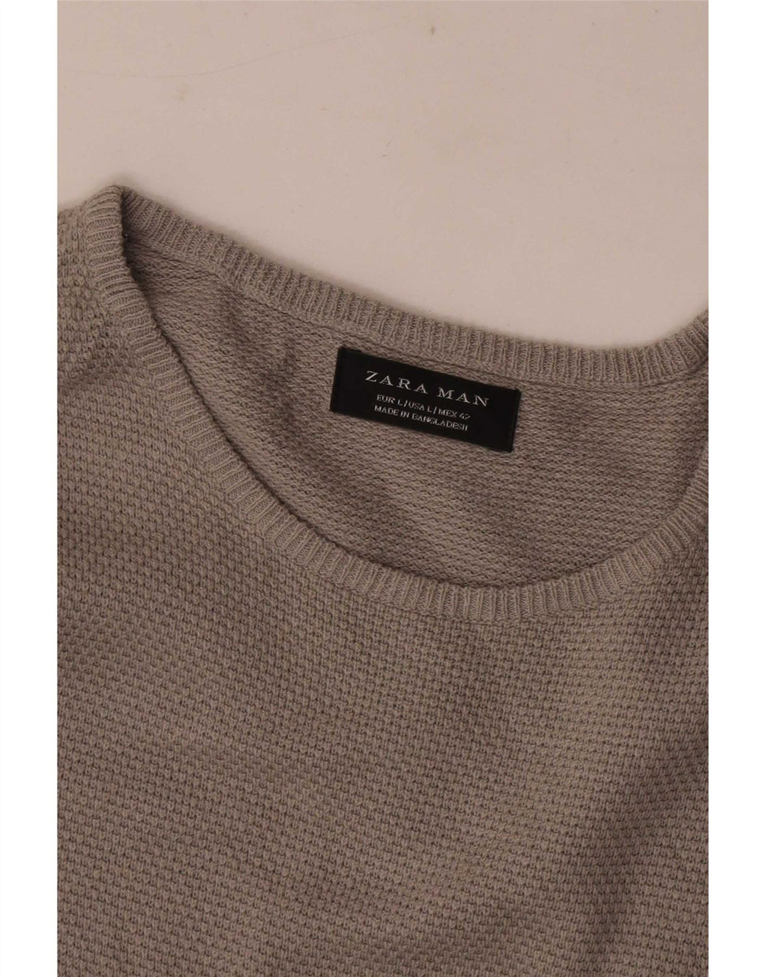 Maglione Zara da uomo con scollo a barca grande grigio