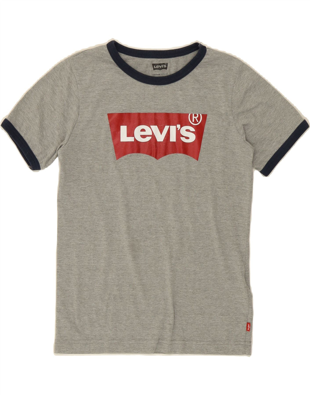 LEVI'S Boys Graphic T-Shirt Top 11-12 Years Grey Cotton Vintage Levi's and Second-Hand Levi's from Messina Hembry 