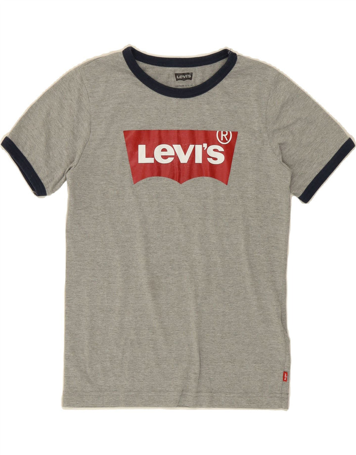 LEVI'S Boys Graphic T-Shirt Top 11-12 Years Grey Cotton Vintage Levi's and Second-Hand Levi's from Messina Hembry 