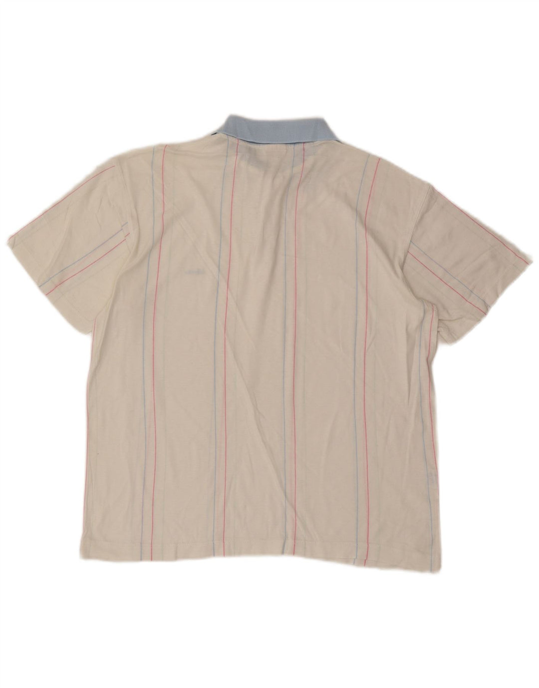 Polo da uomo Ellesse in cotone a righe bianche medie
