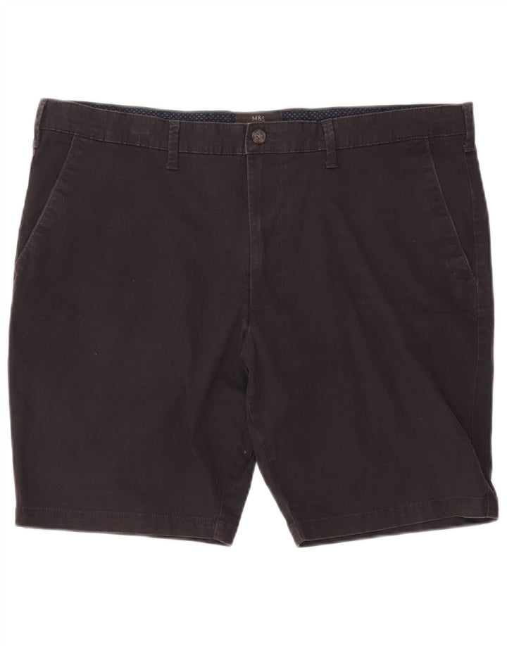 Pantaloncini chino da uomo Marks & Spencer W40 XL cotone nero