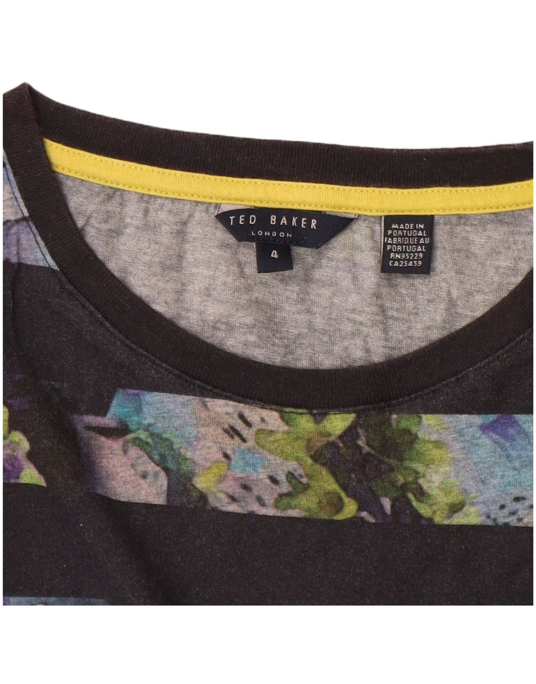 T-shirt da uomo Ted Baker taglia 4 grande a righe blu navy