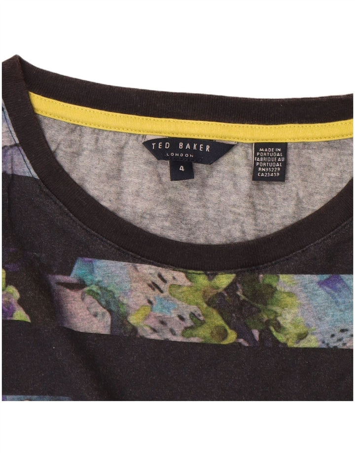 T-shirt da uomo Ted Baker taglia 4 grande a righe blu navy