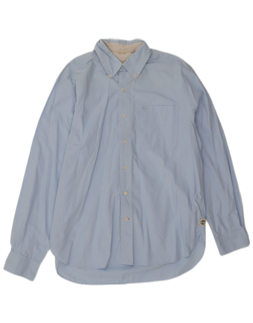 Camicia da uomo Timberland in cotone blu medio