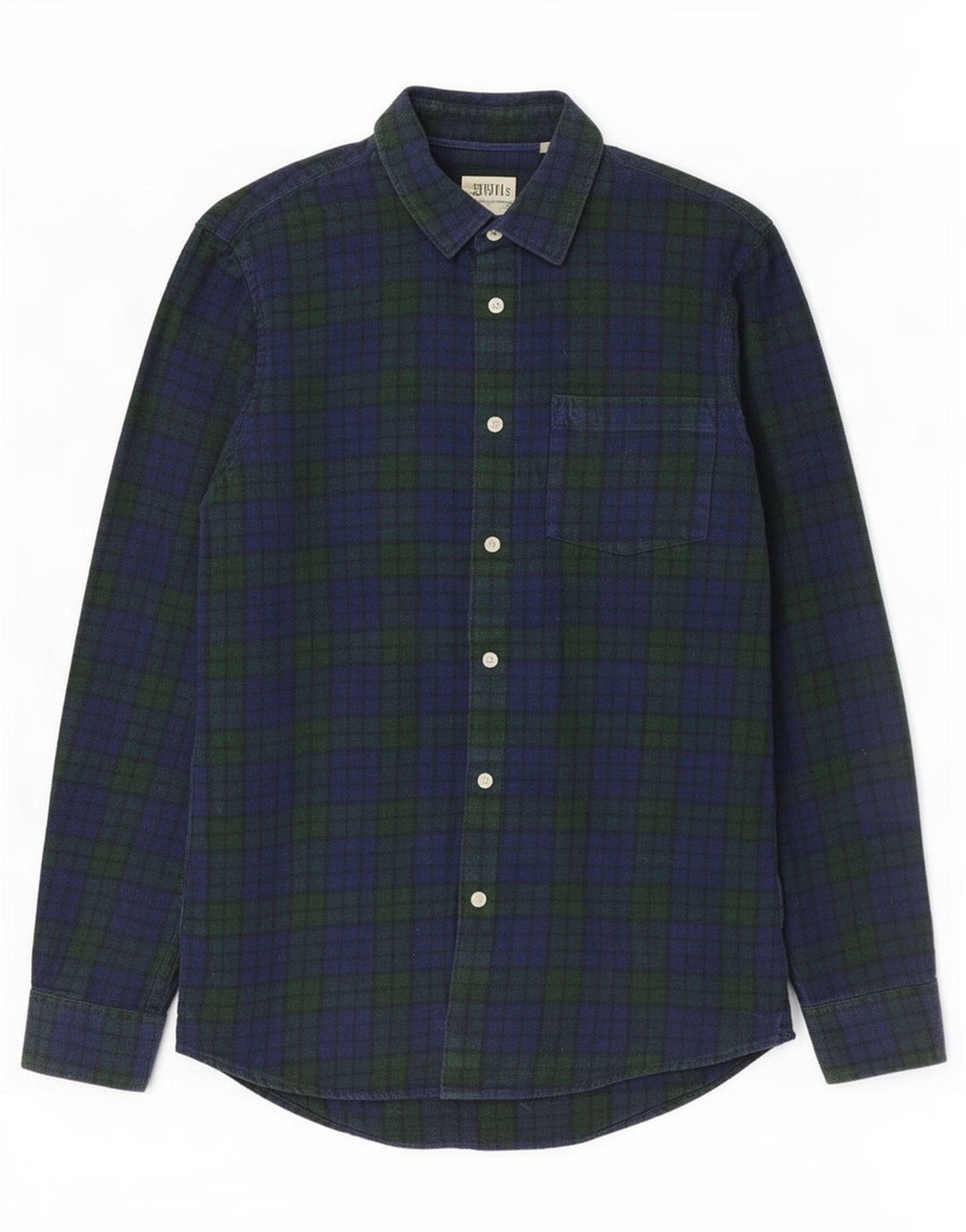 Camicia da uomo in flanella Jack Wills piccola in cotone blu navy