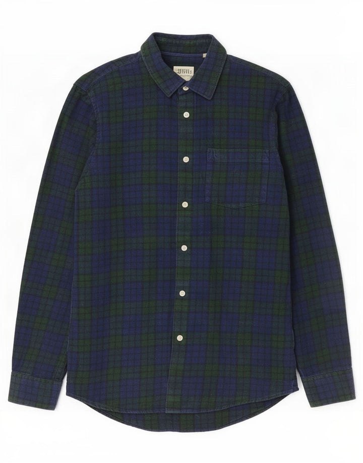 Camicia da uomo in flanella Jack Wills piccola in cotone blu navy