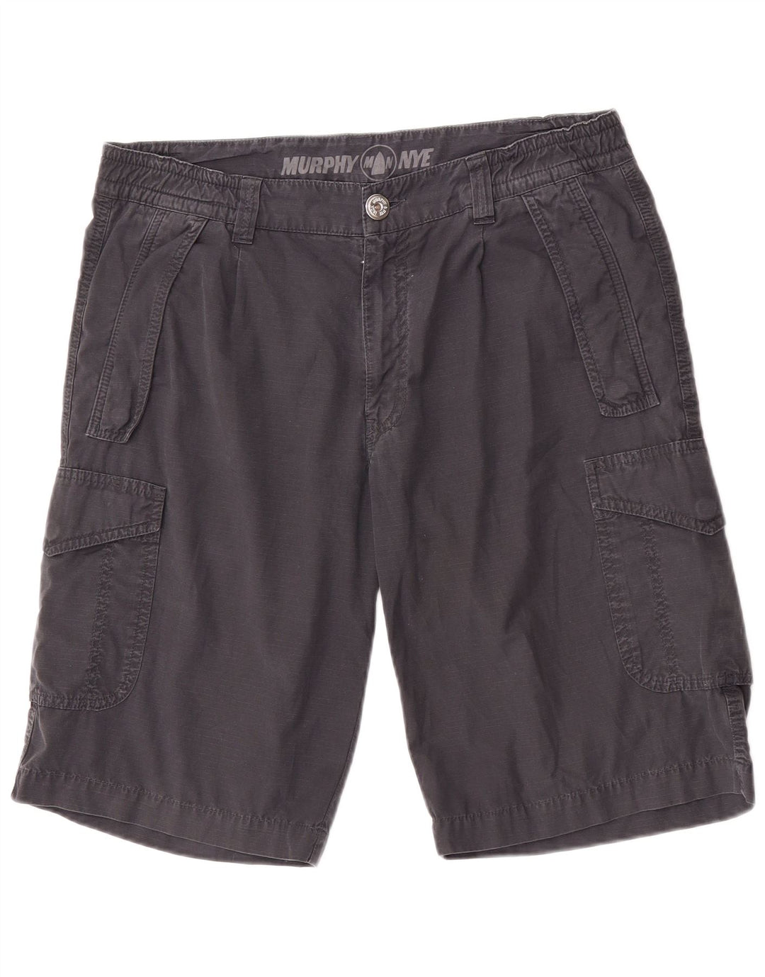Pantaloncini cargo da uomo Murphy & Nye W36 grandi in cotone blu navy