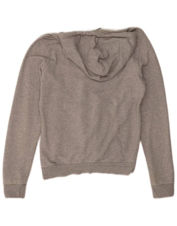 Puma Womens Graphic Hoodie Jumper UK 12 Medium  Grey Flecked