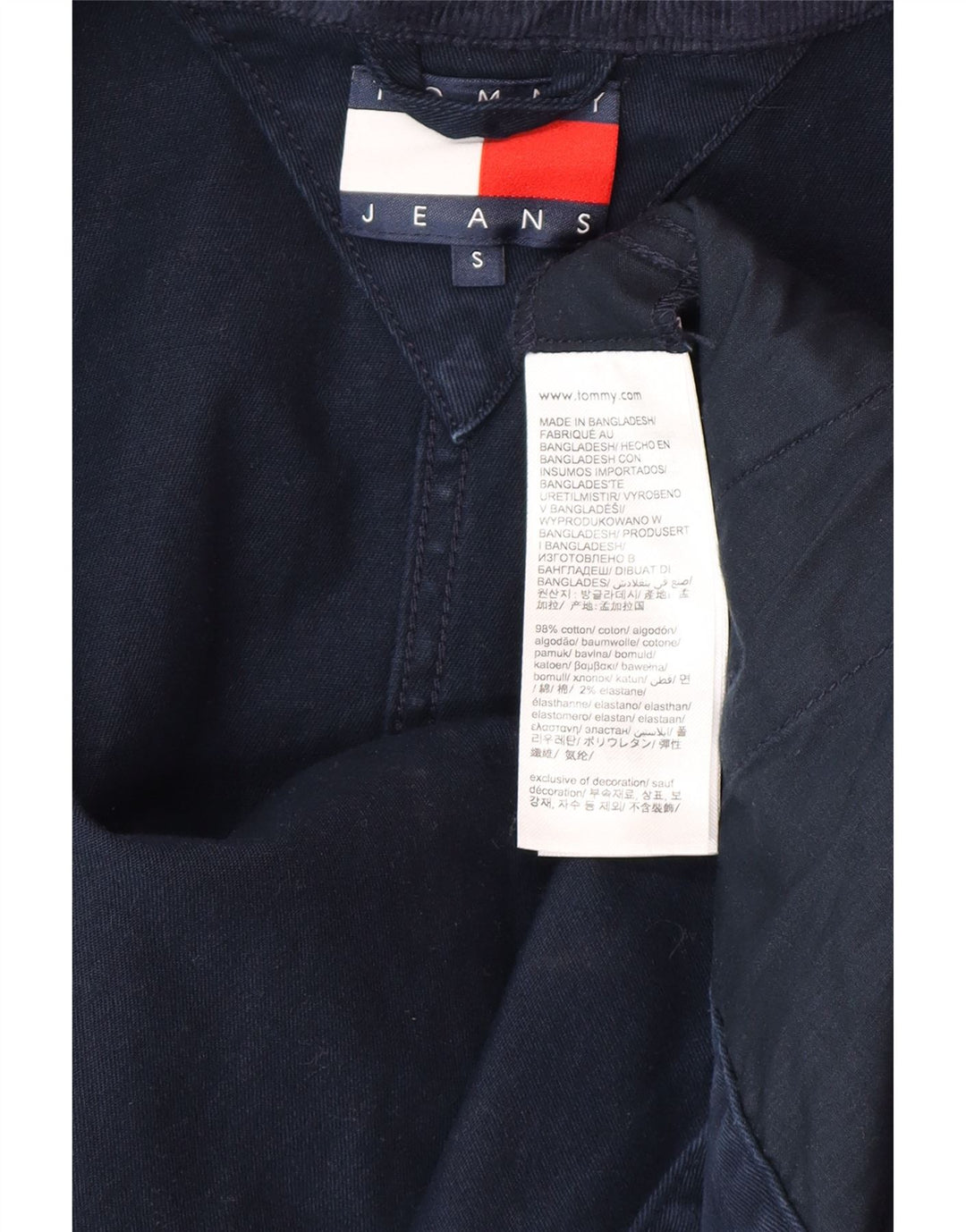 Giubbotto bomber da uomo Tommy Hilfiger UK 36 piccolo cotone blu navy