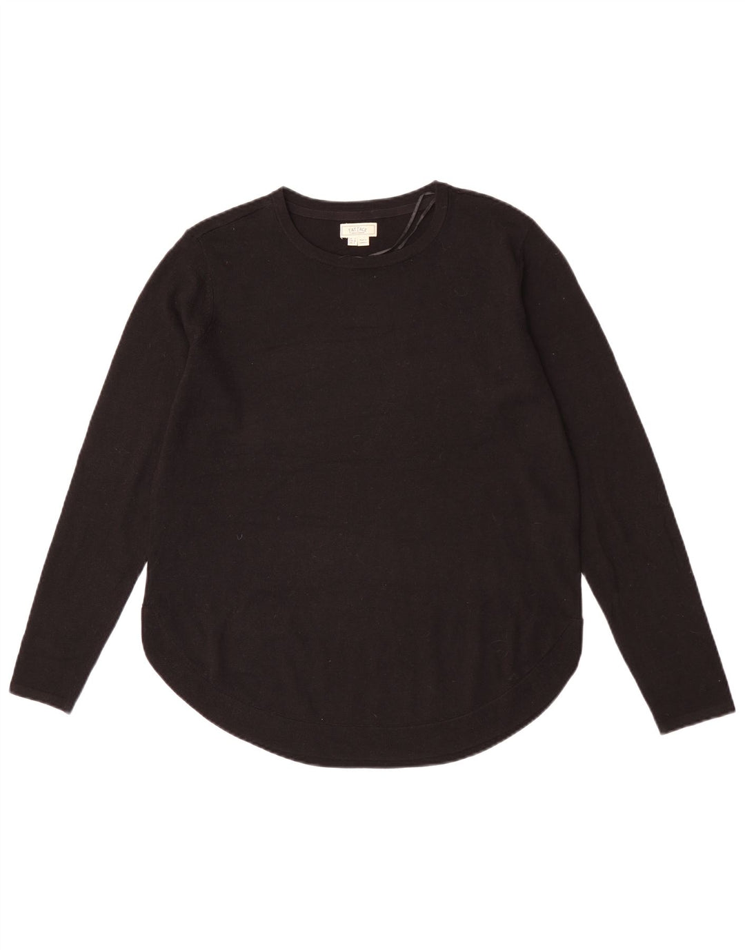 Maglione maglione con scollo a barca da donna Fat Face UK 12 Poliestere nero medio