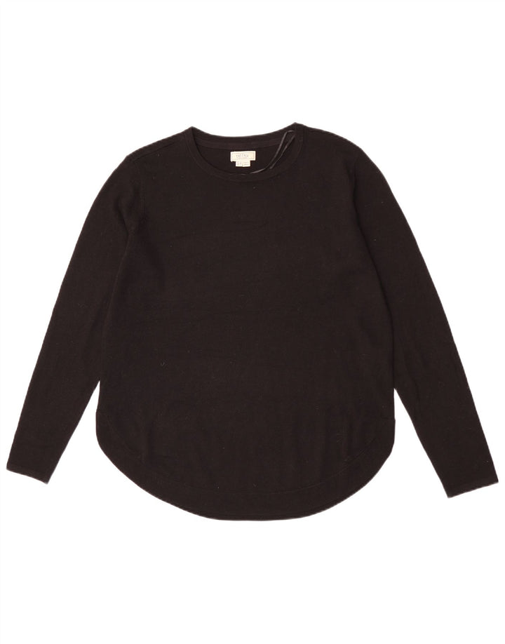 Maglione maglione con scollo a barca da donna Fat Face UK 12 Poliestere nero medio
