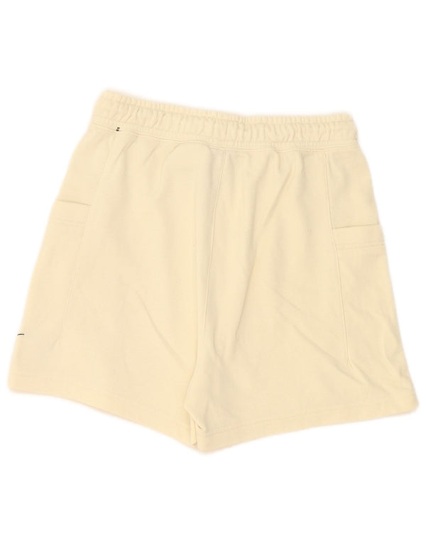 Nike Womens Sport Shorts UK 8 Small Beige Cotton