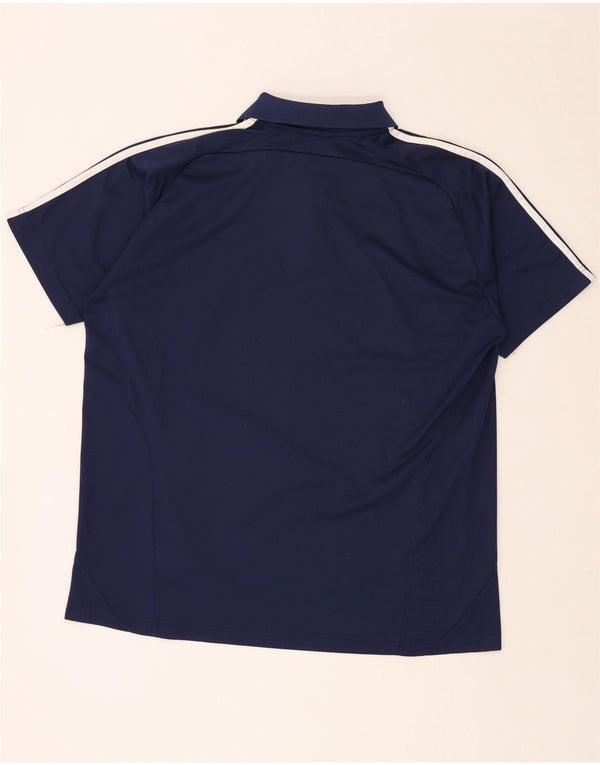 Polo ADIDAS da uomo Climalite UK 46/48 XL Poliestere blu navy