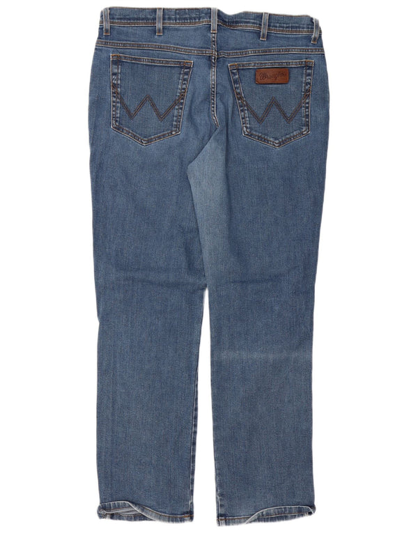 Jeans dritti elasticizzati Texas da uomo Wrangler W38 L32 cotone blu