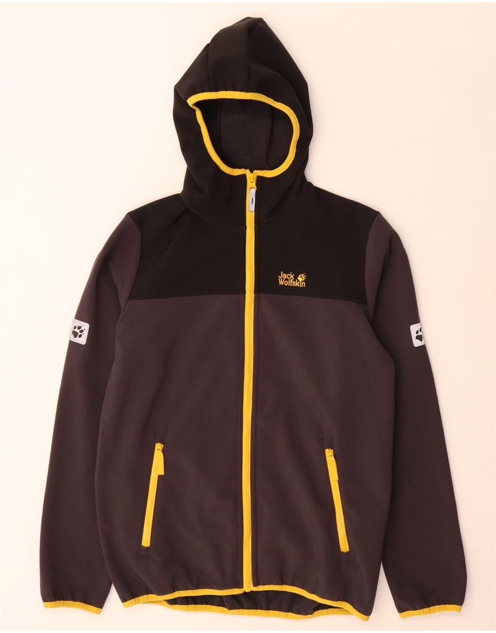 Giubbotto bomber grafico da ragazzo Jack Wolfskin 13-14 anni Blocco di colore grigio