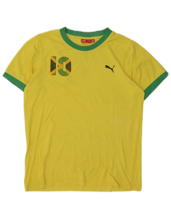Puma - Maglietta grafica da uomo Jamaica, piccola, gialla, sportiva