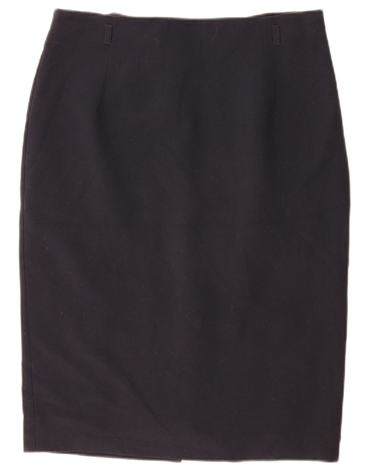 Gonna a tubino da donna Marks & Spencer UK 14 Large W32 poliestere blu navy