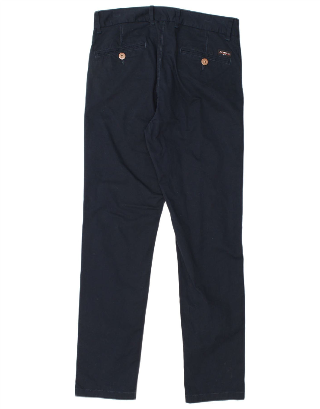 Pantaloni chino slim da uomo Superdry W30 L30 cotone blu navy