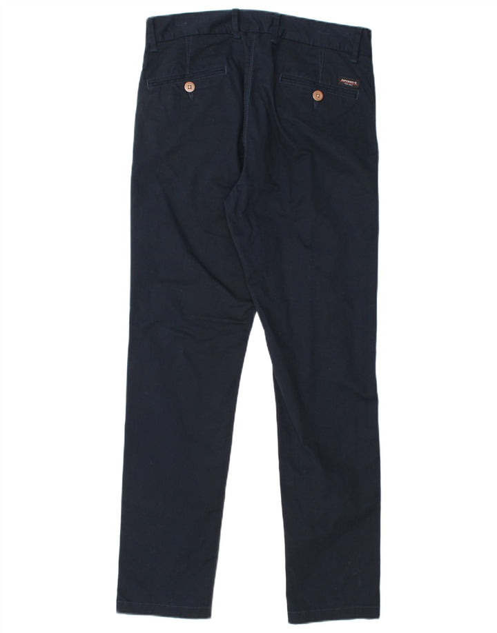 Pantaloni chino slim da uomo Superdry W30 L30 cotone blu navy