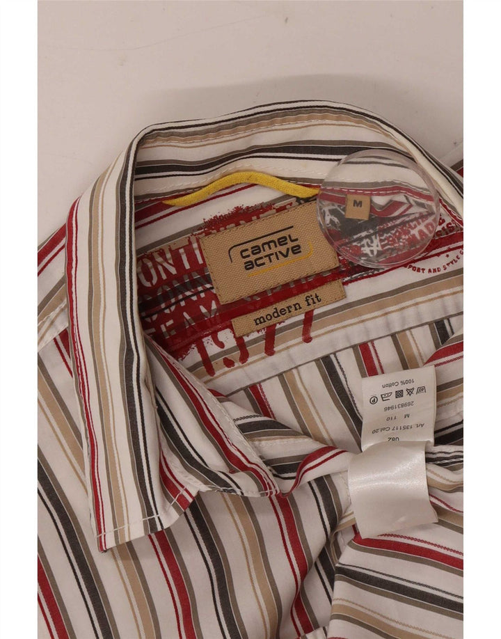 Camicia a maniche corte da uomo Camel Active a righe medie multicolore