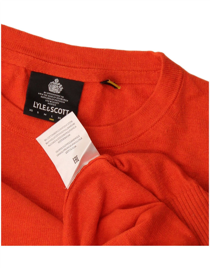 Lyle & Scott Uomo Maglione Girocollo Maglione Grande Cotone Rosso