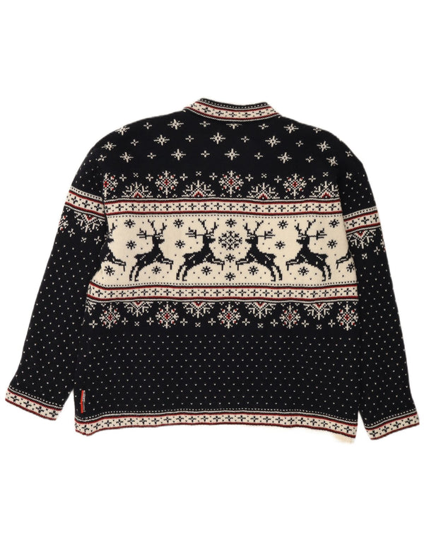 F.LLI Campagnolo Maglione da uomo con collo alto 2XL Blu navy Natale