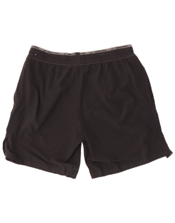 Pantaloncini sportivi Nike Dri Fit da uomo, grandi, in poliestere nero