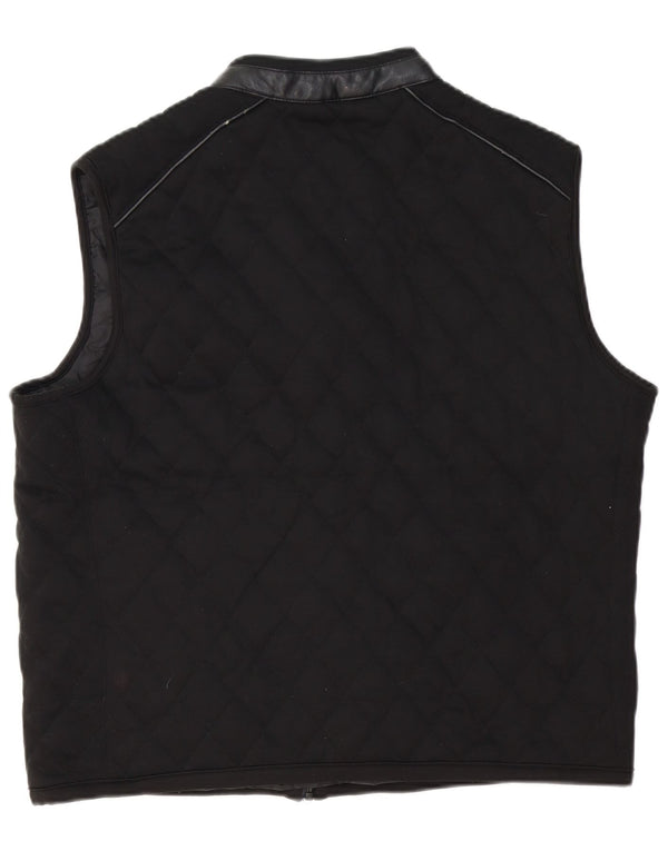 Gilet trapuntato da uomo Zara UK 42 XL poliestere nero