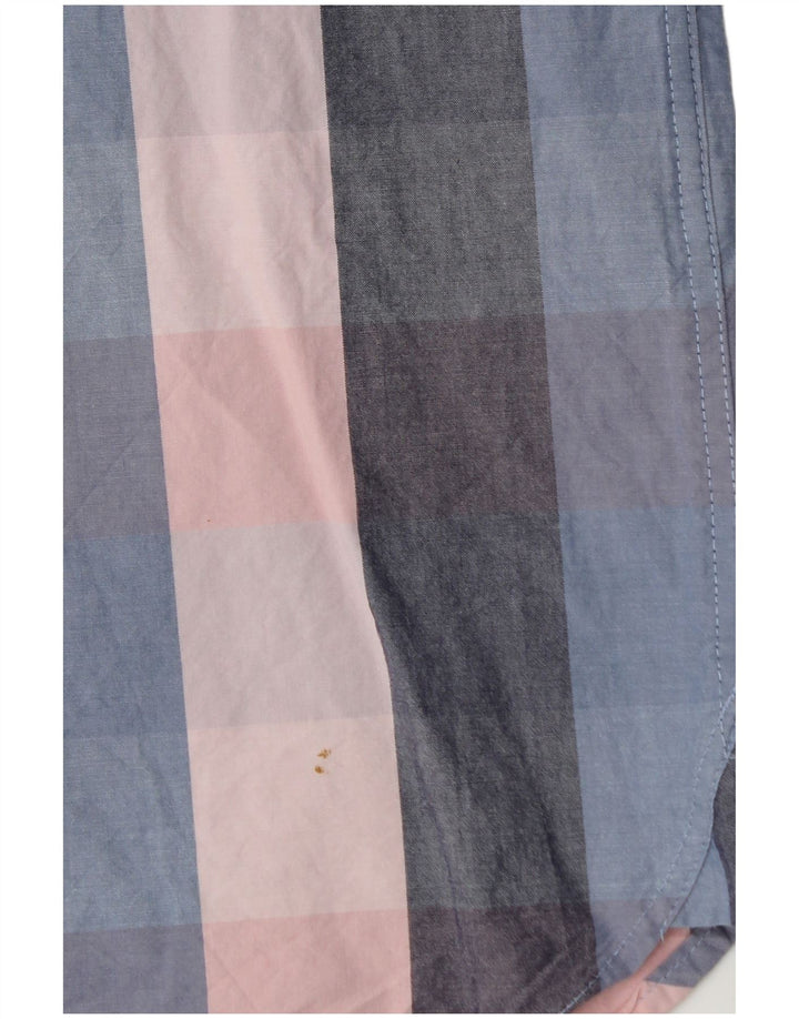 Lyle & Scott Camicia a maniche corte da uomo di grandi dimensioni in cotone a quadri multicolore
